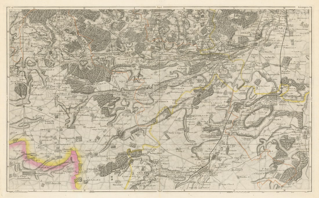 Essonne—Yvelines. Étampes, Brétigny-sur-Orge, Dourdan, Arpajon. Piquet 1856 map (1 of 1)