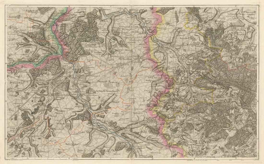 Eure-et-Loir—Yvelines. Dreux, Vernouillet, Houdan & Montfort-l'Amaury 1856 map (1 of 1)