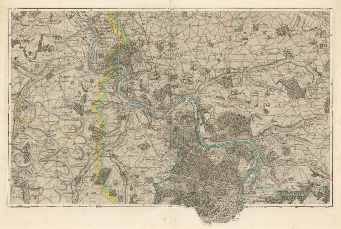 Fontainebleau. Seine-et-Marne—Essonne. Melun, Corbeil-Essonnes. Piquet 1856 map (1 of 1)