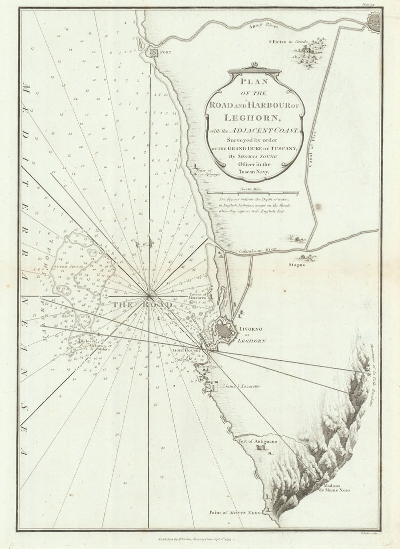 Road & Harbour of Leghorn… Grand Duke of Tuscany. Livorno. Young/Faden 1793 map: Title: Road & Harbour of Leghorn… Grand Duke of Tuscany. Livorno. Young/Faden 1793 map Description: Plan of the Road and Harbour of Leghorn, with the Adjacent Coast, Surveyed by Order of the Gra