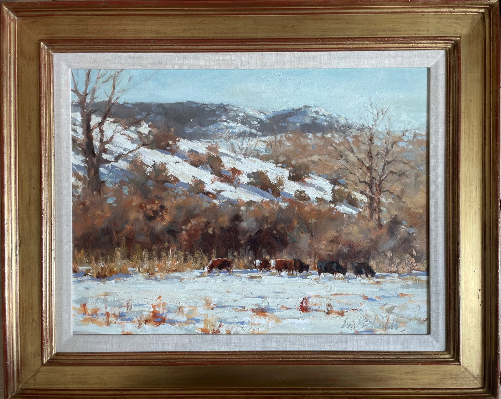Chama Basin (Herd of Cattle): Artist: Eric Michaels Title:Chama Basin (Herd of Cattle) Description: Eric Michaels is a highly accomplished artist, a signature member of several prestigious art organizations, including the Oil Pain