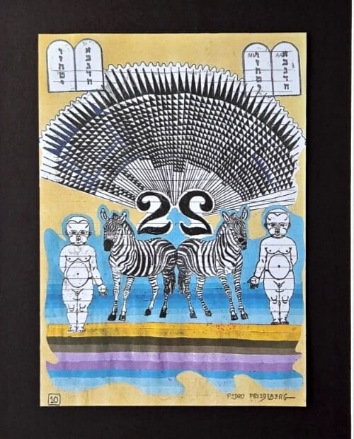 Pedro Friedeberg – “ ZEBRAS & SYMMETRY ” | Surrealist Symbolic Signed Print - 2