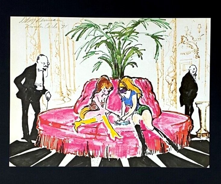 LeRoy Neiman "MONTECARLO GIRLS" 1974 Signed Pop Print Framed New 11x14 LS - 2
