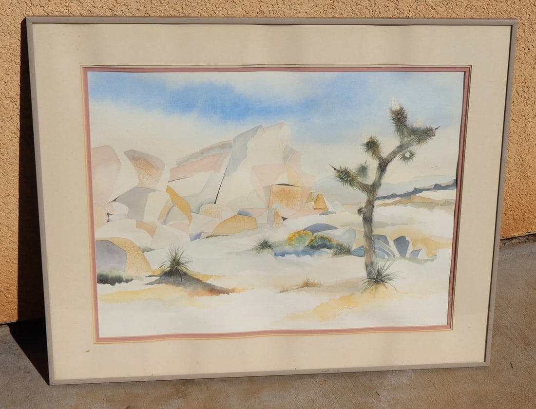 Tracy Freeman Palm Springs Desert Scene Original watercolor "Spring Prelude" - 2