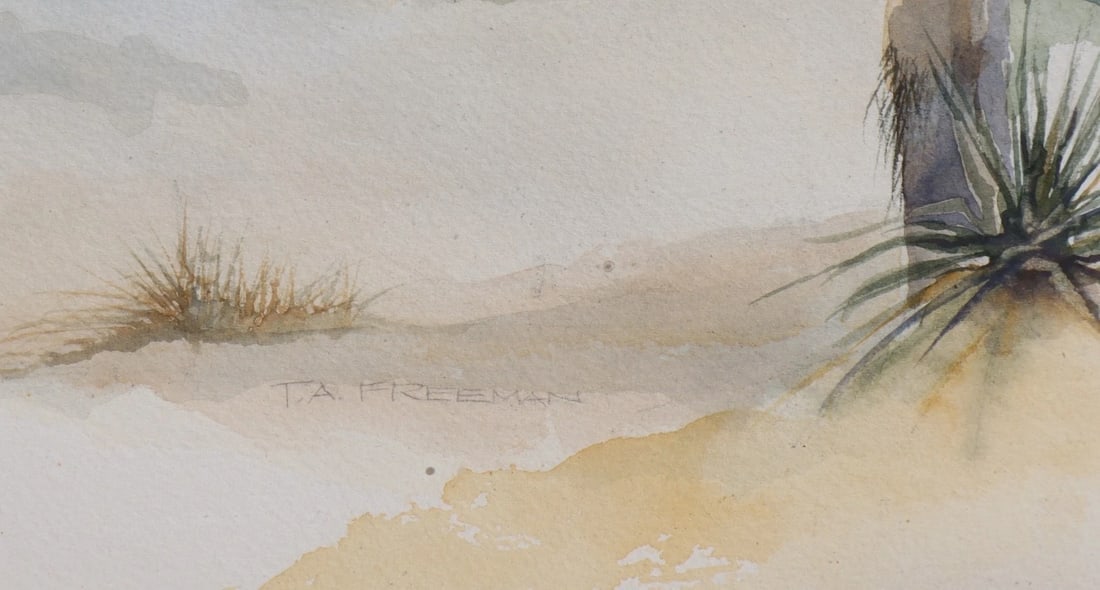 Tracy Freeman Palm Springs Desert Scene Original watercolor "Spring Prelude" - 4