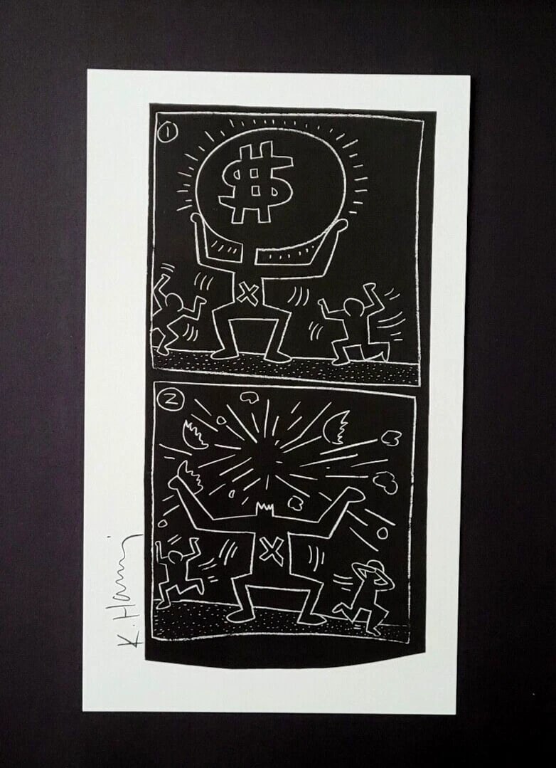 Keith Haring | Vintage Print Signed | Mounted & Framed in Silver - 2