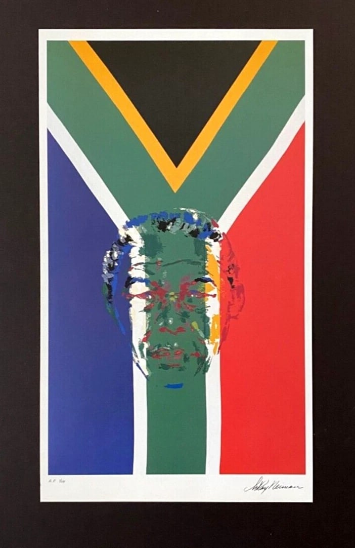LeRoy Neiman " NELSON MANDELA " Signed Pop Art Framed in a New 11x14 - 2