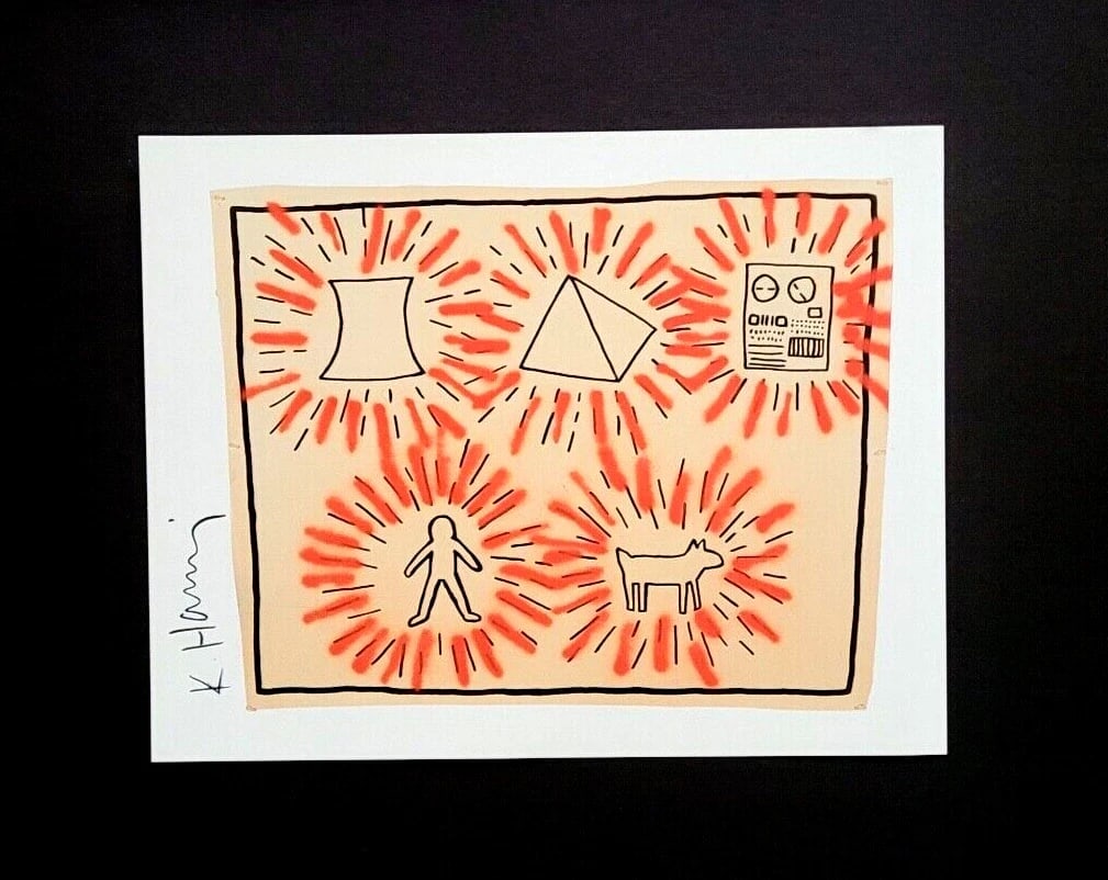Keith Haring | Vintage Print Signed | Mounted & Framed in Silver - 2