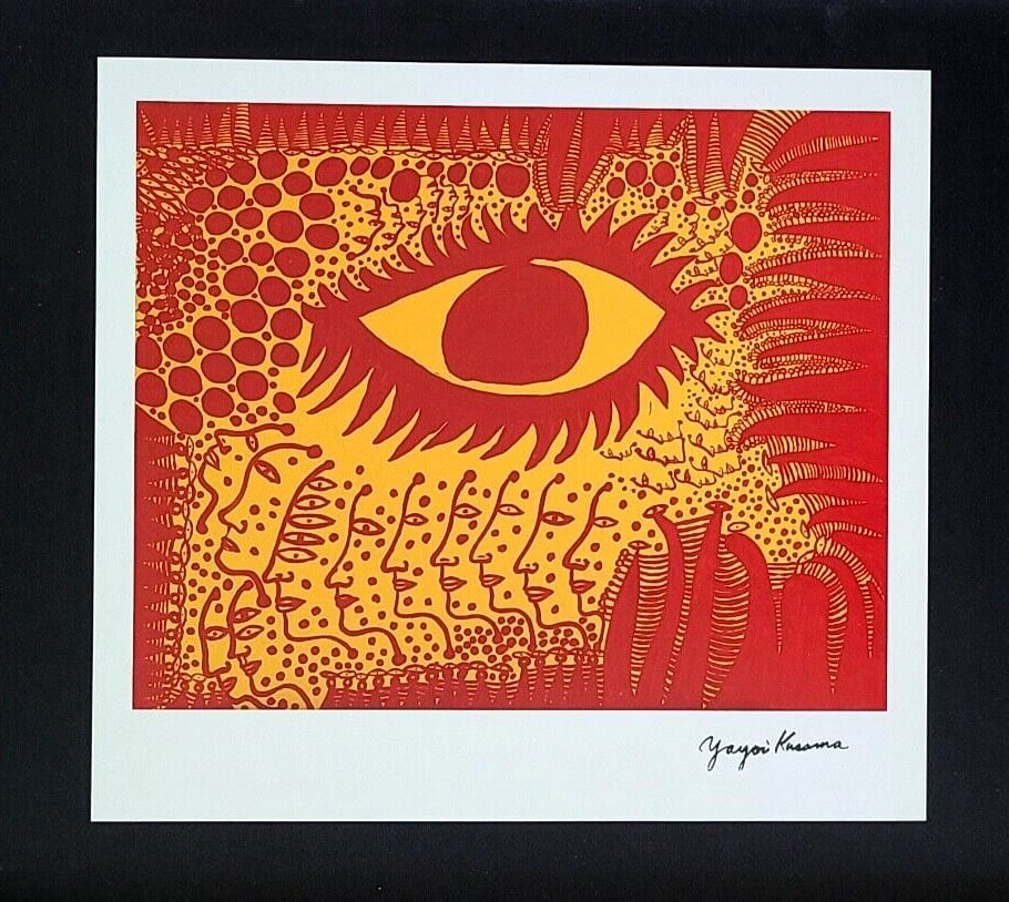 Yayoi Kusama | 1990's Artistic Pop Art Print Signed | Mounted and Framed - 2