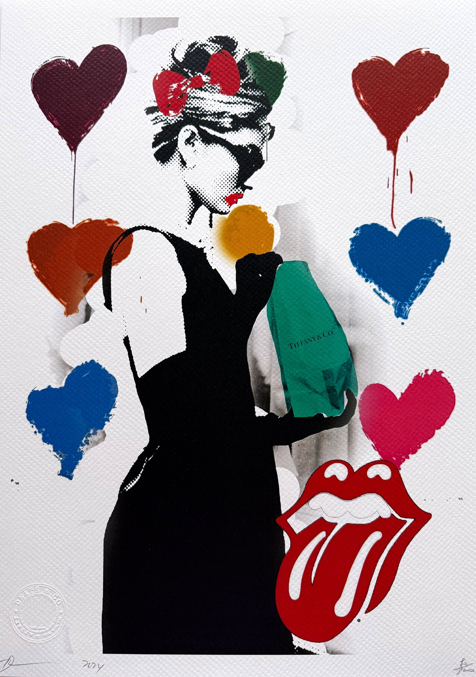 Death NYC Audrey: Title:Death NYC Audrey Date/Period21st Century Materials:Giclee on Fine art 300 gsm paper Size:17 3/4 x 12 1/2 inches Description:Artist: Death NYC, limited edition giclee on paper, out of eddition