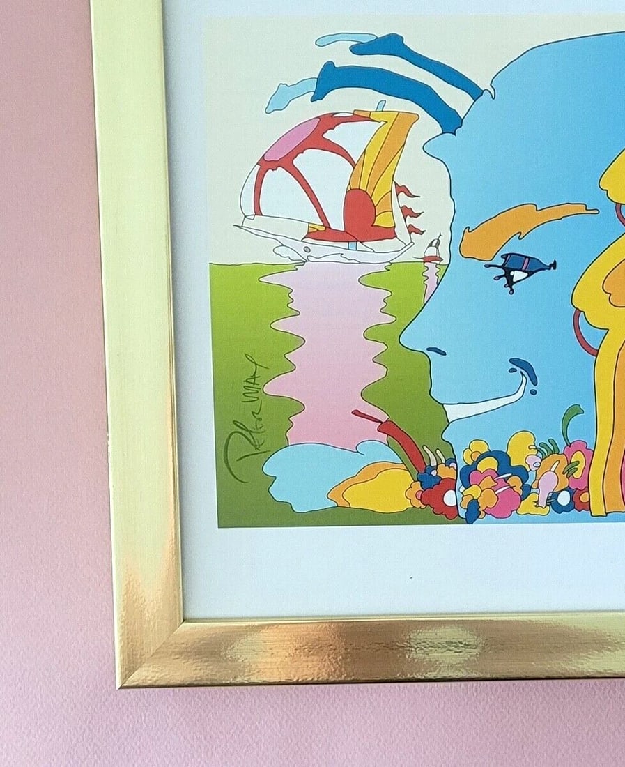 Peter Max | Vintage Print Signed | Mounted in a New 10x8 in Frame - 2