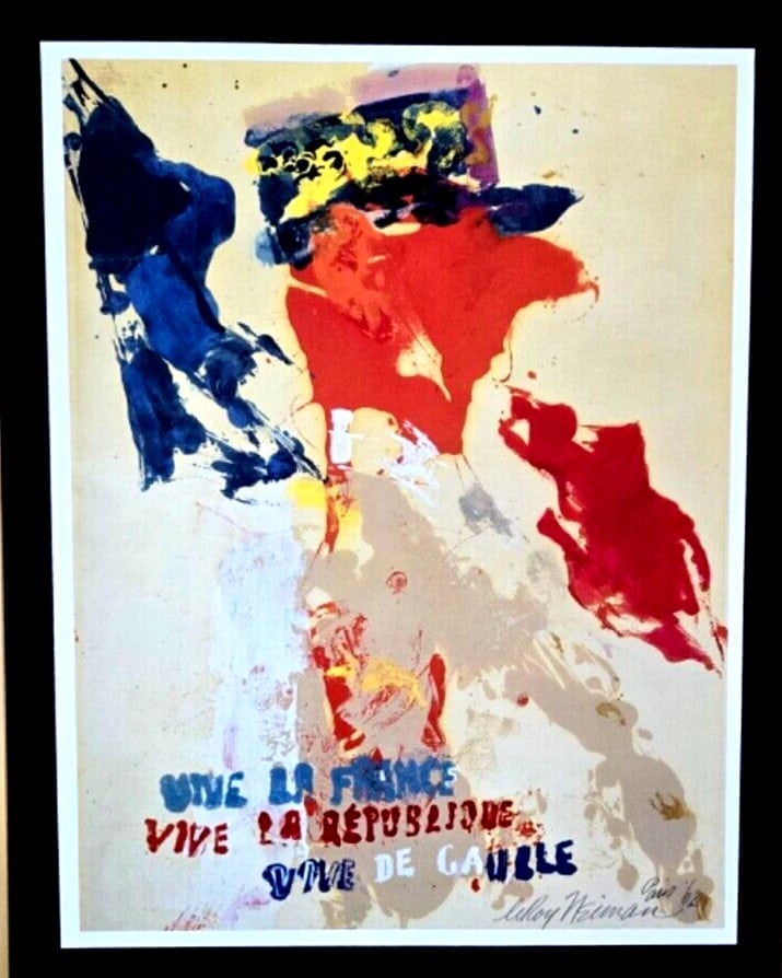 LeRoy Neiman PARIS FRANCE Signed Pop Art Mounted & Framed | New 14X11in. - 2