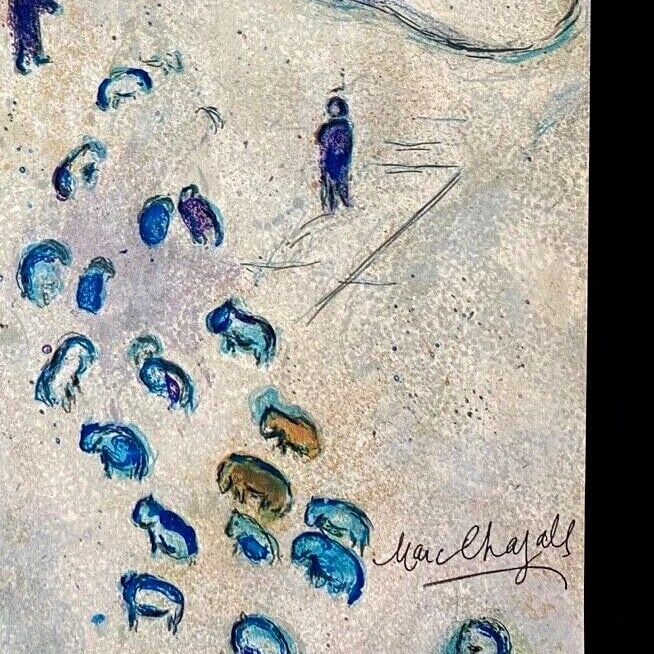 MARC CHAGALL + 1977 BEAUTIFUL SIGNED PRINT ! - 2