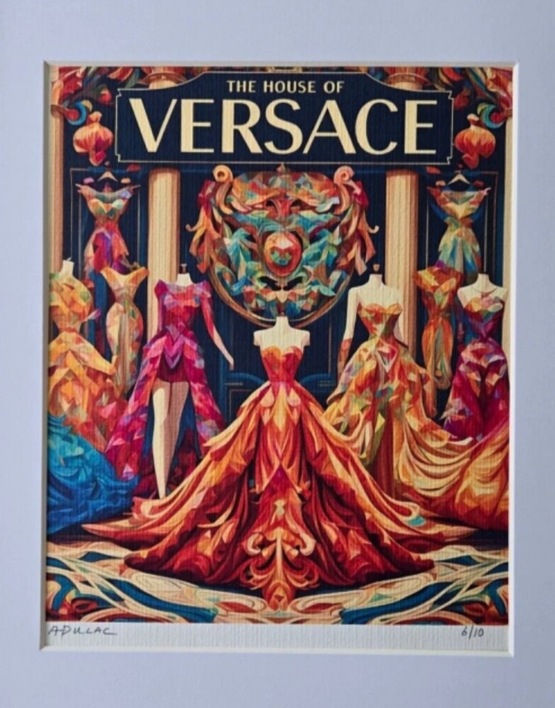 ALEXANDER DULAC | VERSACE Hand Signed Authentic Print Edition of 10 | COA - 2
