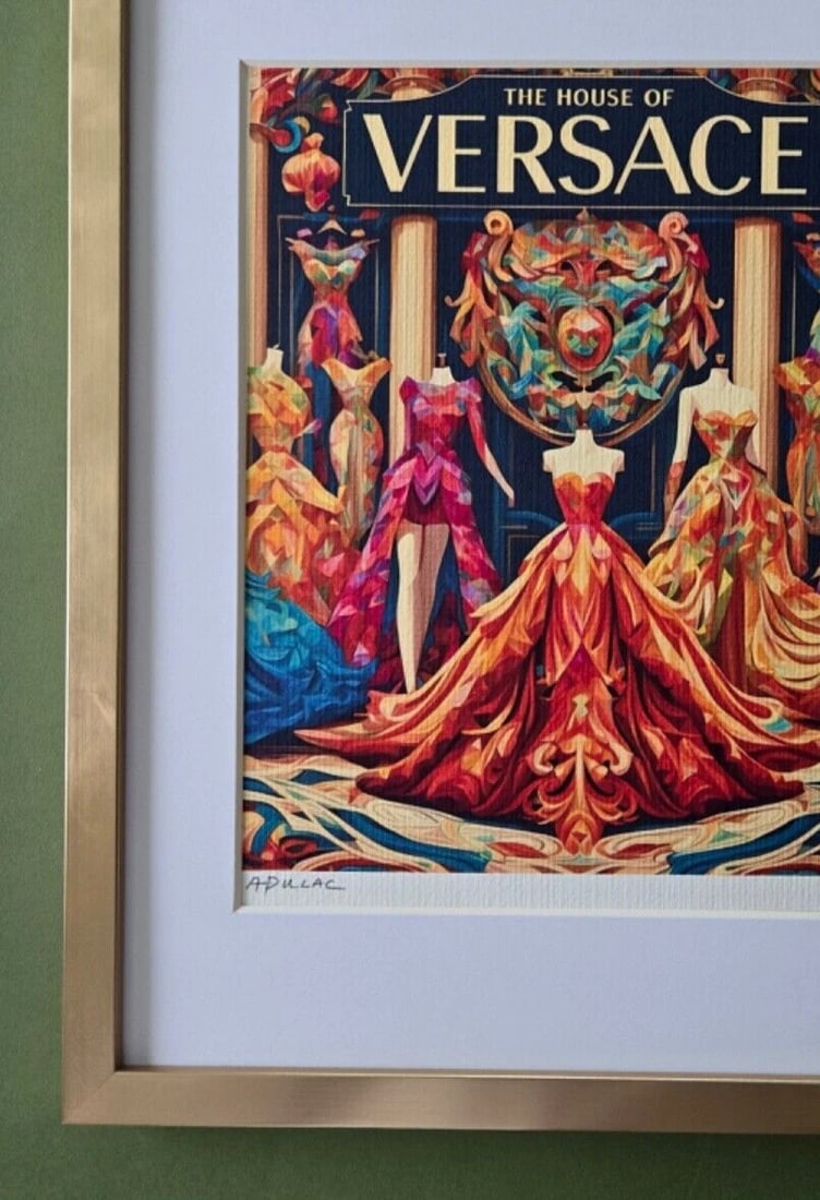 ALEXANDER DULAC | VERSACE Hand Signed Authentic Print Edition of 10 | COA - 3