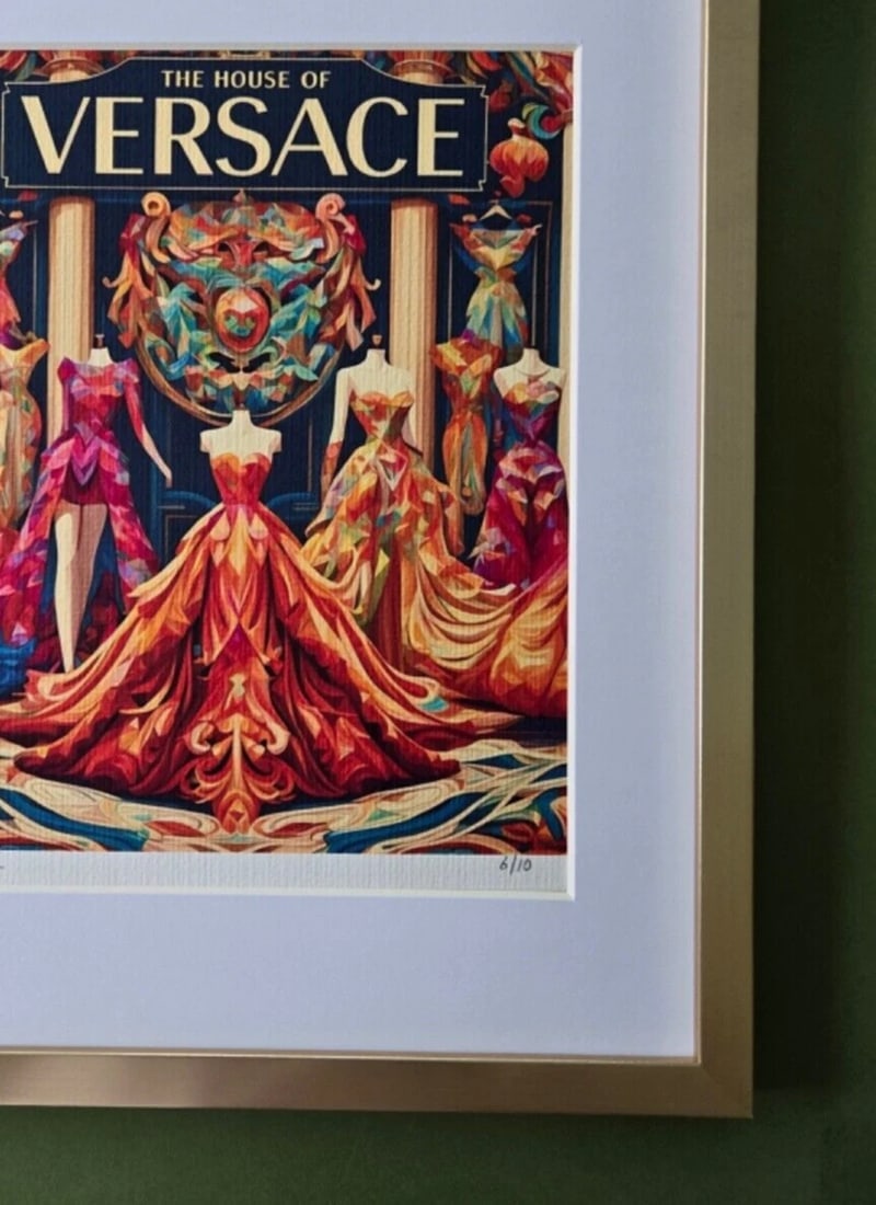 ALEXANDER DULAC | VERSACE Hand Signed Authentic Print Edition of 10 | COA - 4