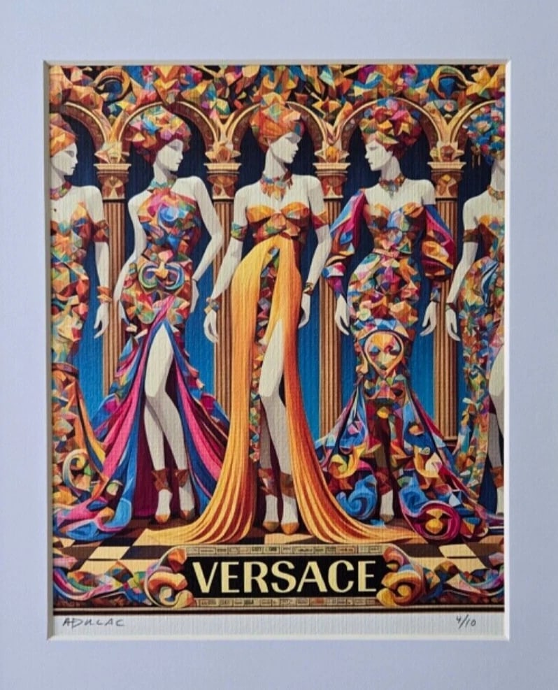 ALEXANDER DULAC | VERSACE Hand Signed Authentic Print Edition of 10 | COA - 5