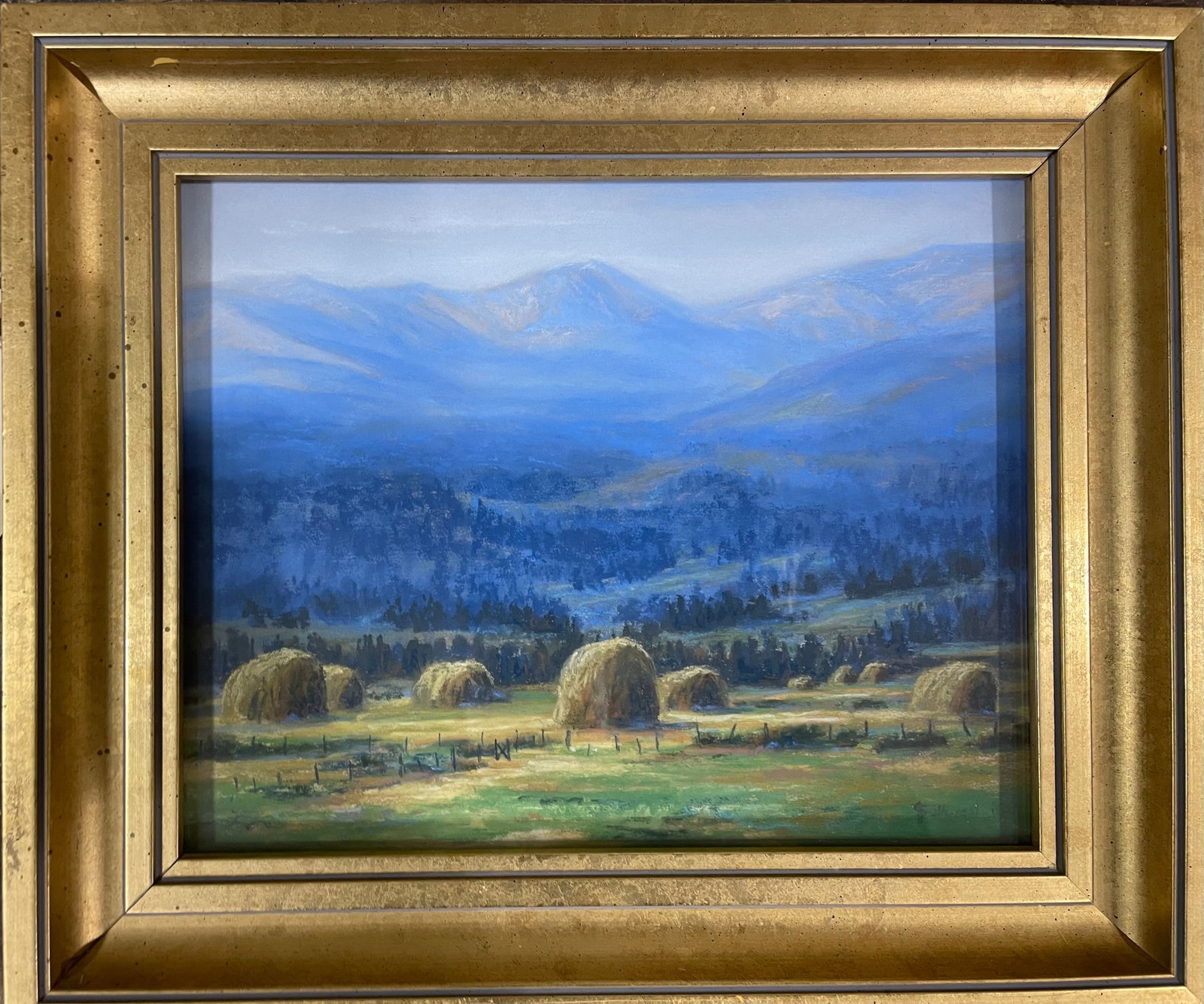 End of Season (Hay Bales): Artist: Janet Sullivan Title:End of Season (Hay Bales) Description: Janet Sullivan studied with Clyde Aspevig as a painter and was selected for Aspevig's only master painting class. Sullivan has recei