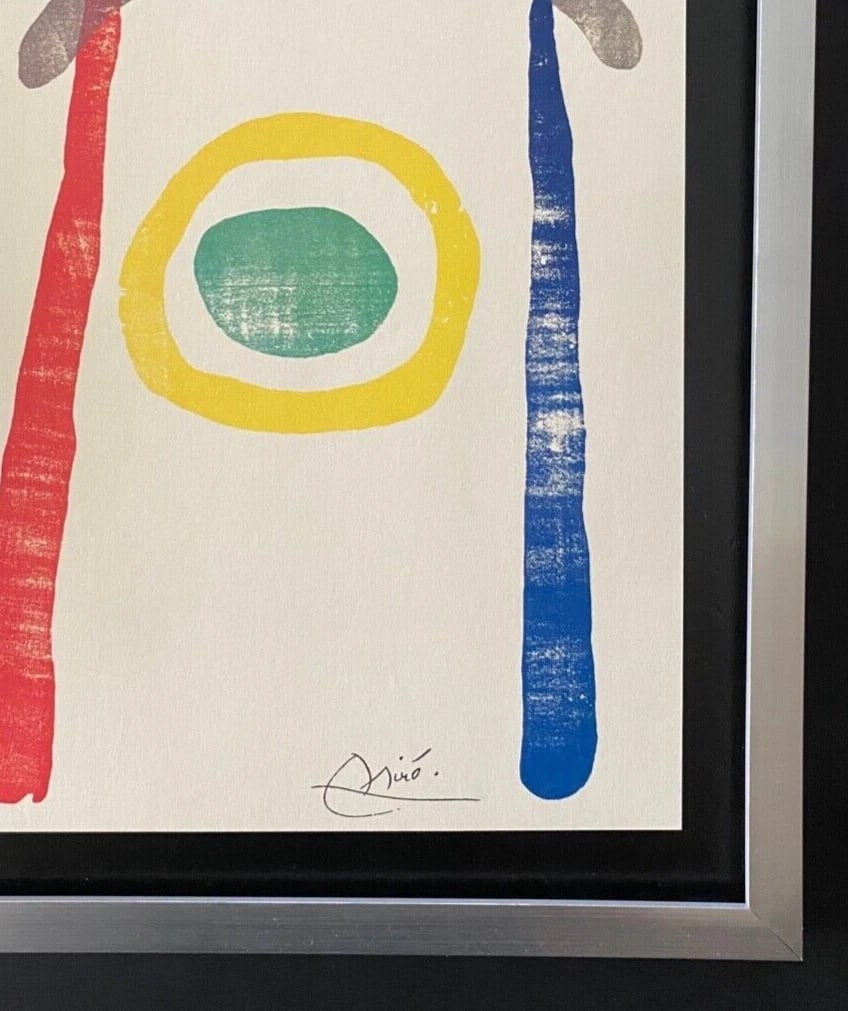 Joan Miro | Vintage 1958 Signed Colorful Print | Framed - 2