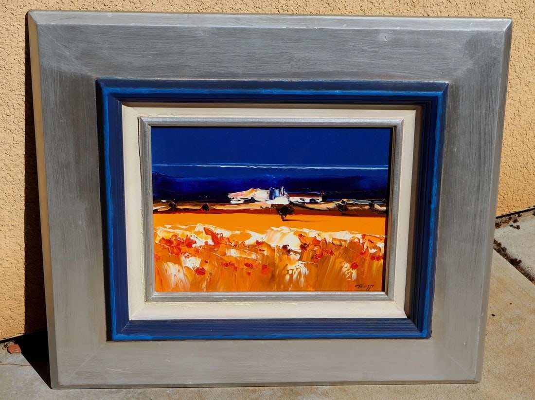 STEFANO TROZZI Italian Fine Gallery Modernist Landscape oil and palette knife - 2