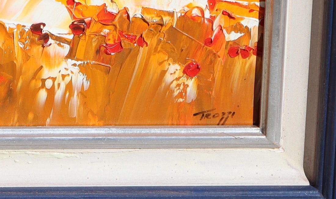 STEFANO TROZZI Italian Fine Gallery Modernist Landscape oil and palette knife - 5