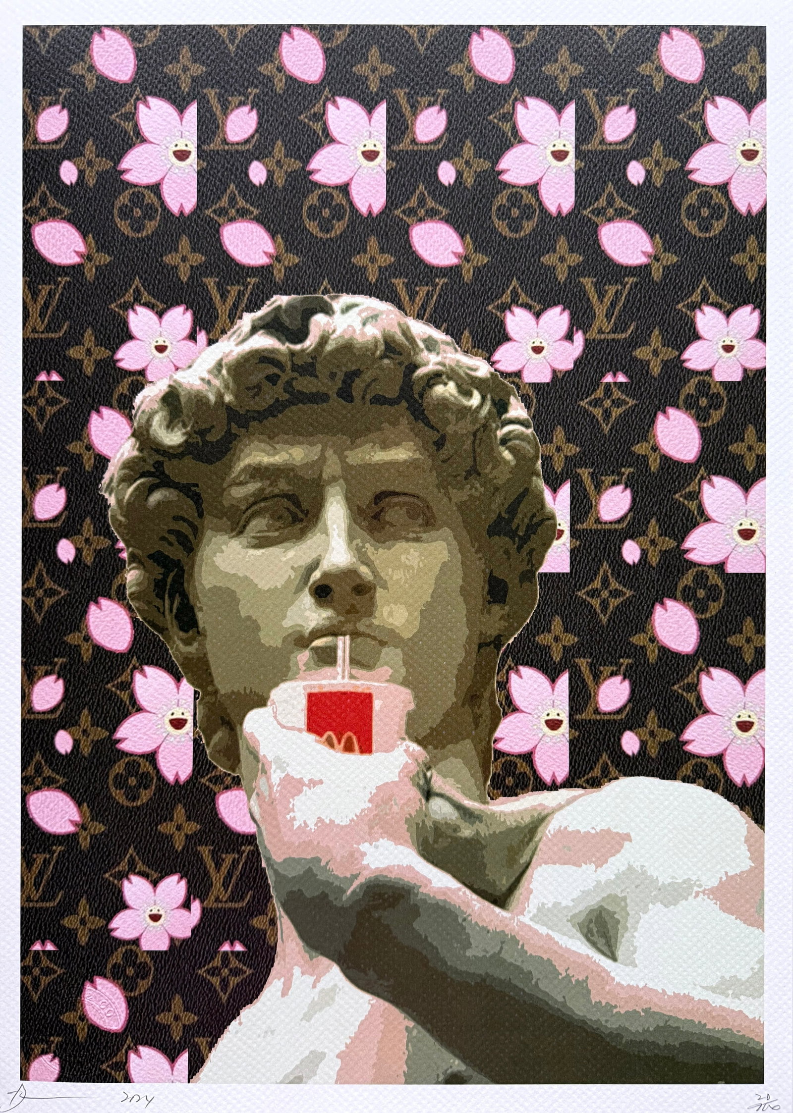 Death NYC David: Title:Death NYC David Date/Period21st Century Materials:Giclee on Fine art 300 gsm paper Size:17 3/4 x 12 1/2 inches Description:Artist: Death NYC, limited edition giclee on paper, out of eddition of