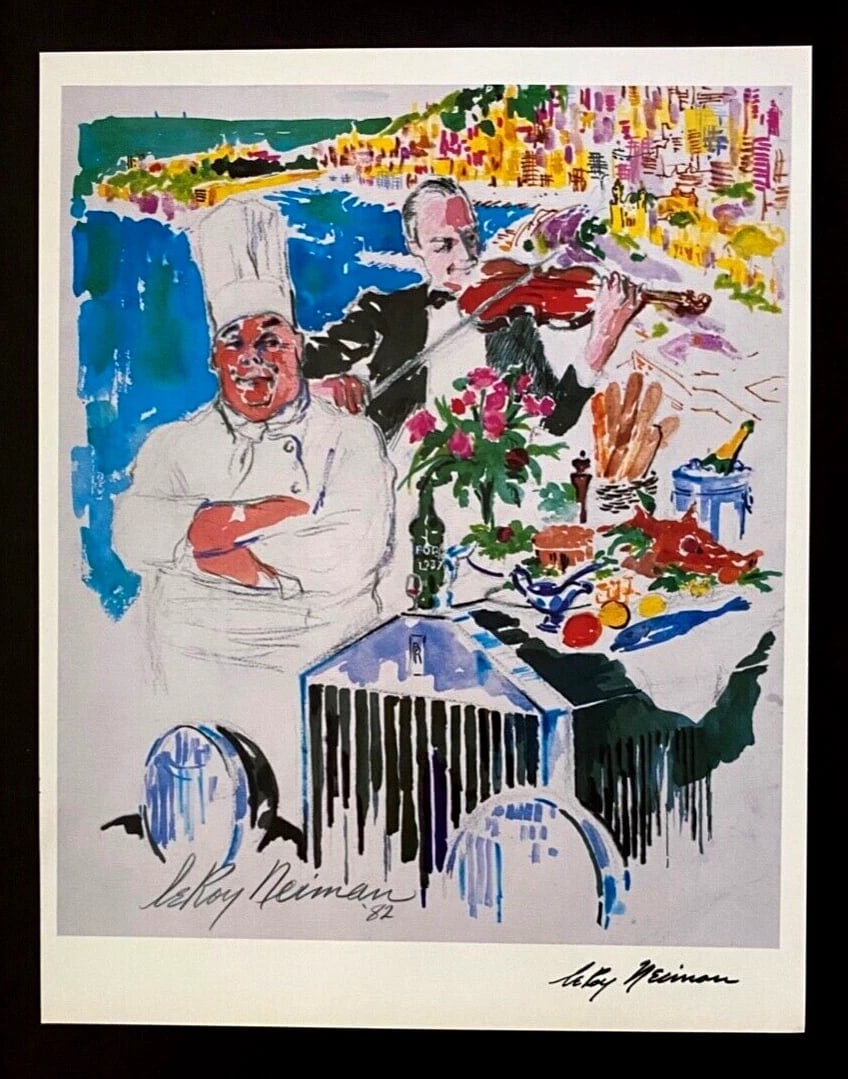 LeRoy Neiman " Montecarlo " Signed Pop Art Mounted and Framed in a New 11x14 - 2