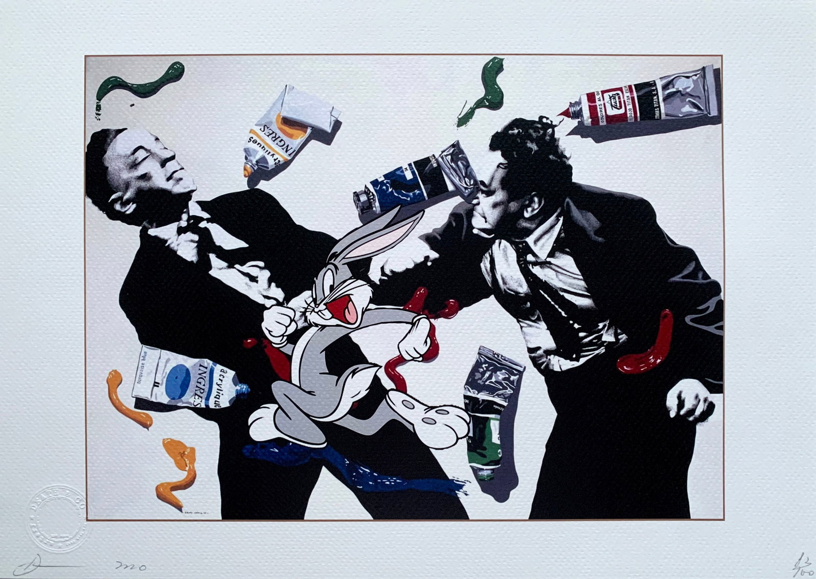 Death NYC Equipo Cronica Bugs Bunny: Title:Death NYC Equipo Cronica Bugs Bunny Date/Period21st Century Materials:Giclee on Fine art 300 gsm paper Size:17 3/4 x 12 1/2 inches Description:Artist: Death NYC, limited edition giclee on