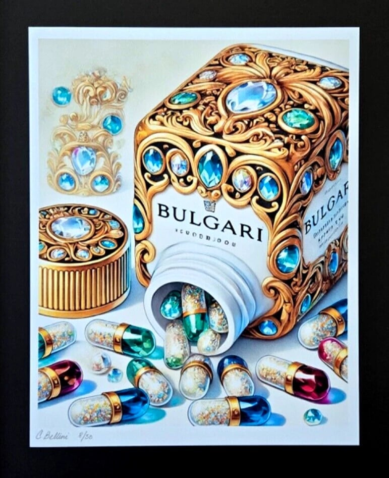 CHIARA BELLINI + MY BULGARI COMFORT PILLS Hand Signed Authentic LtdEd COA - 2