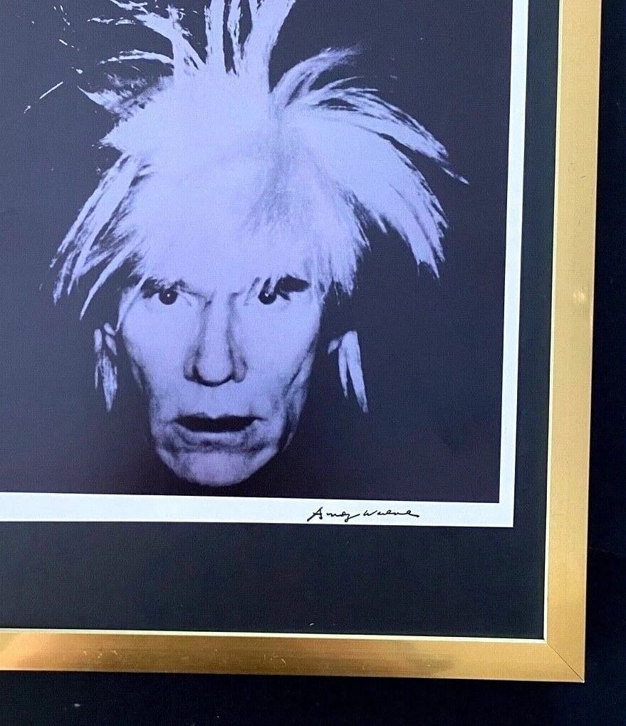 Andy Warhol | Vintage 1984 Self Portrait Print Signed |Mounted and Framed - 2