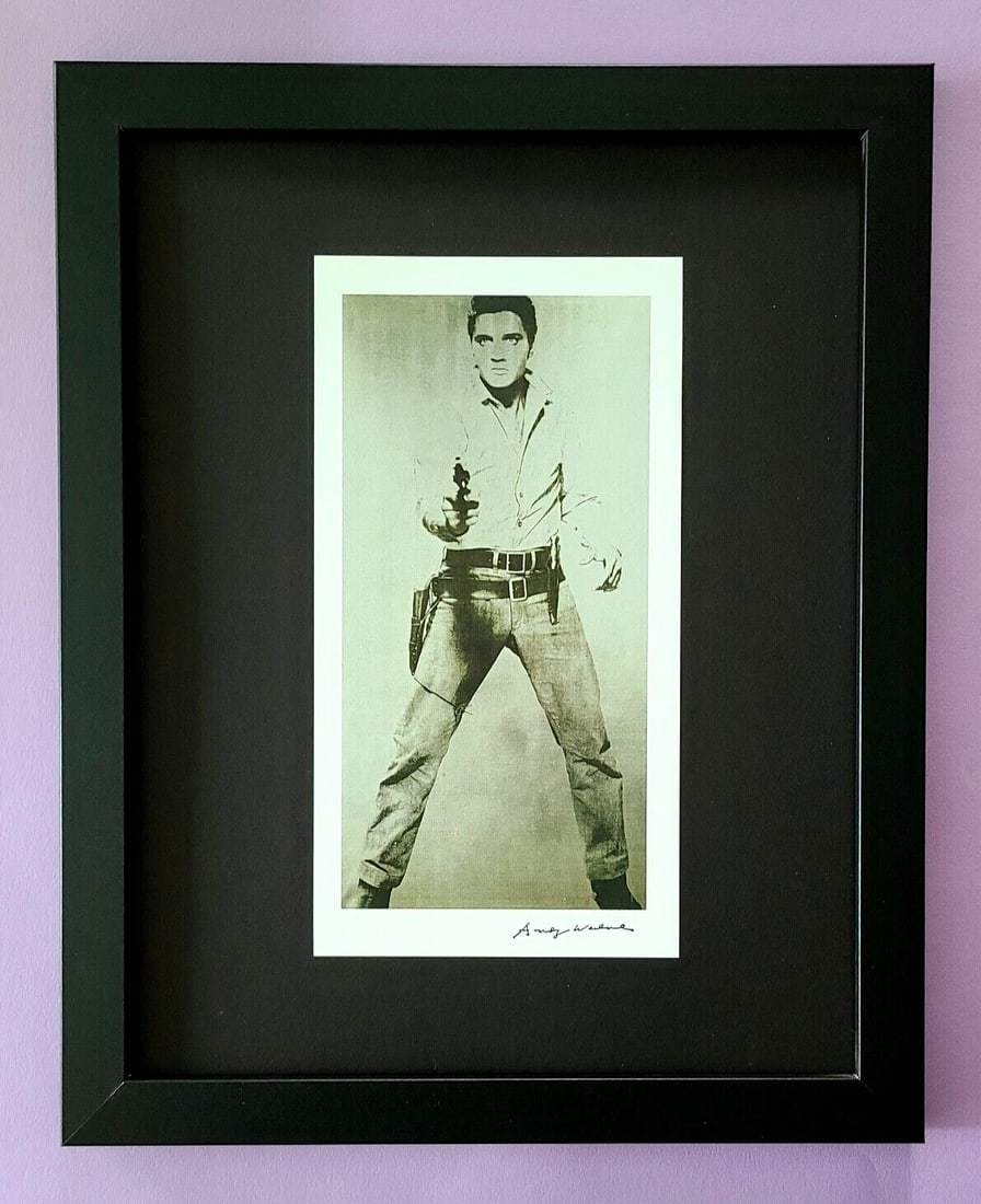 Andy Warhol | Vintage 1984 " ELVIS PRESLEY " Print Signed | Mounted and Framed (1 of 2)