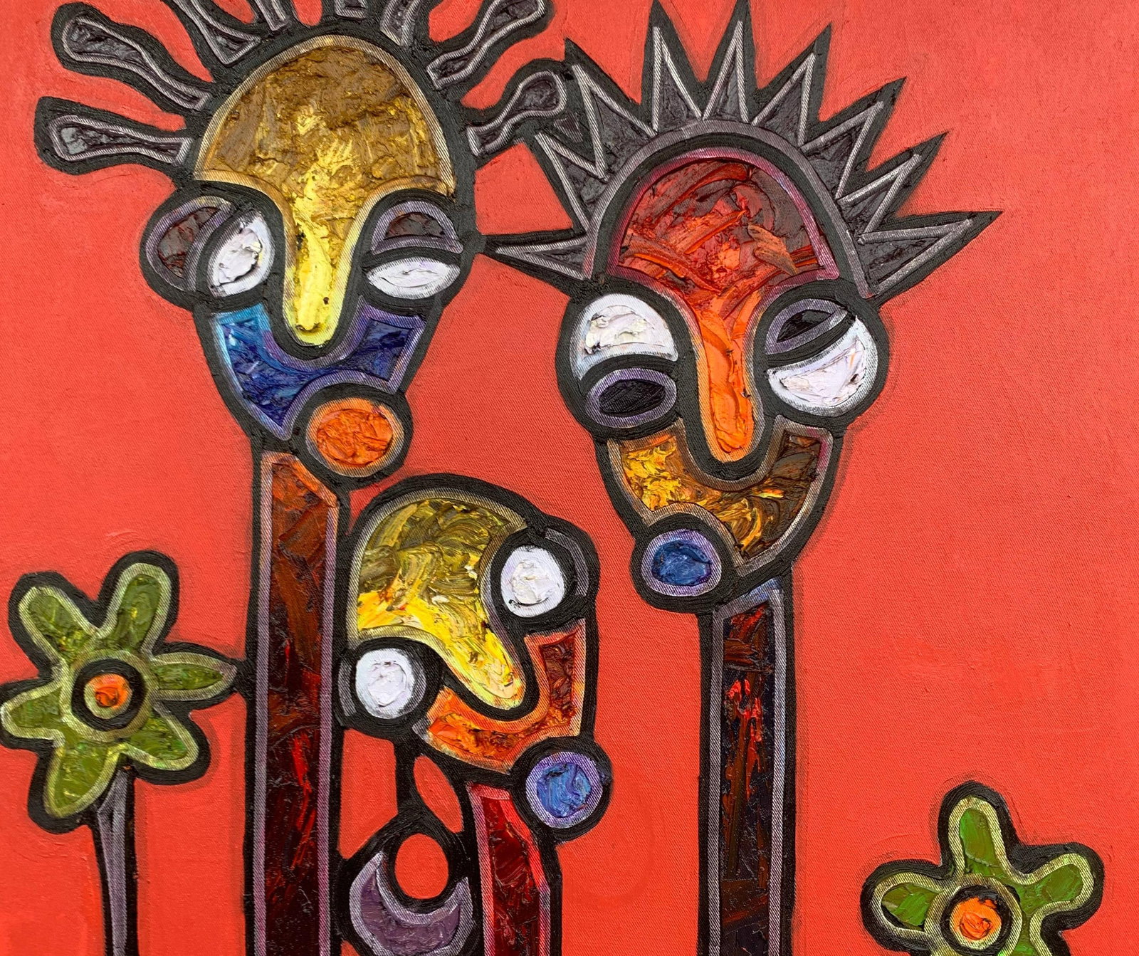 Abiodun Nafiu Azeez, Sisters in the Garden, 2022 - 3