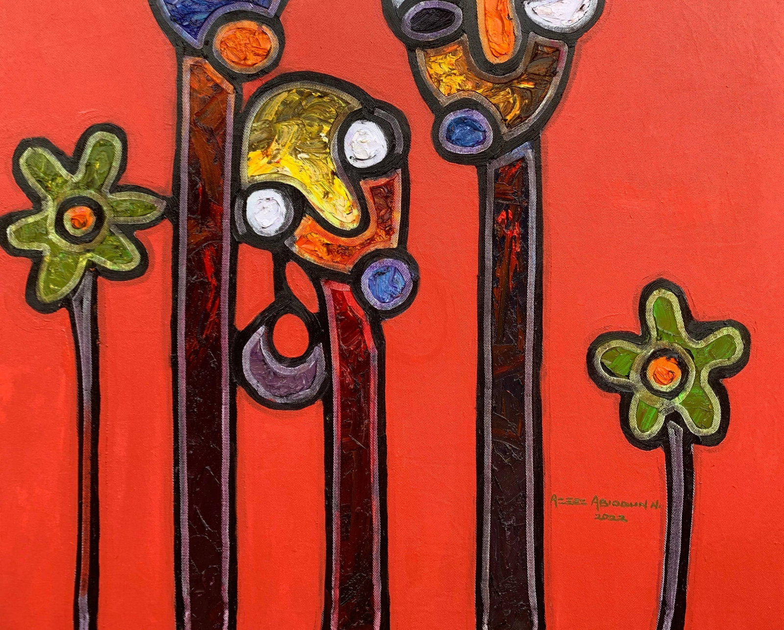Abiodun Nafiu Azeez, Sisters in the Garden, 2022 - 6