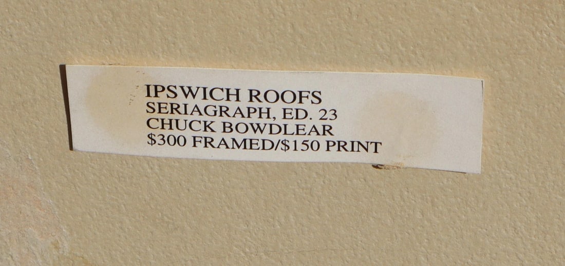 CHUCK BOWDLEAR California Modernist Serigraph Bus by Ipswich Roofs 1981 4/18 - 5