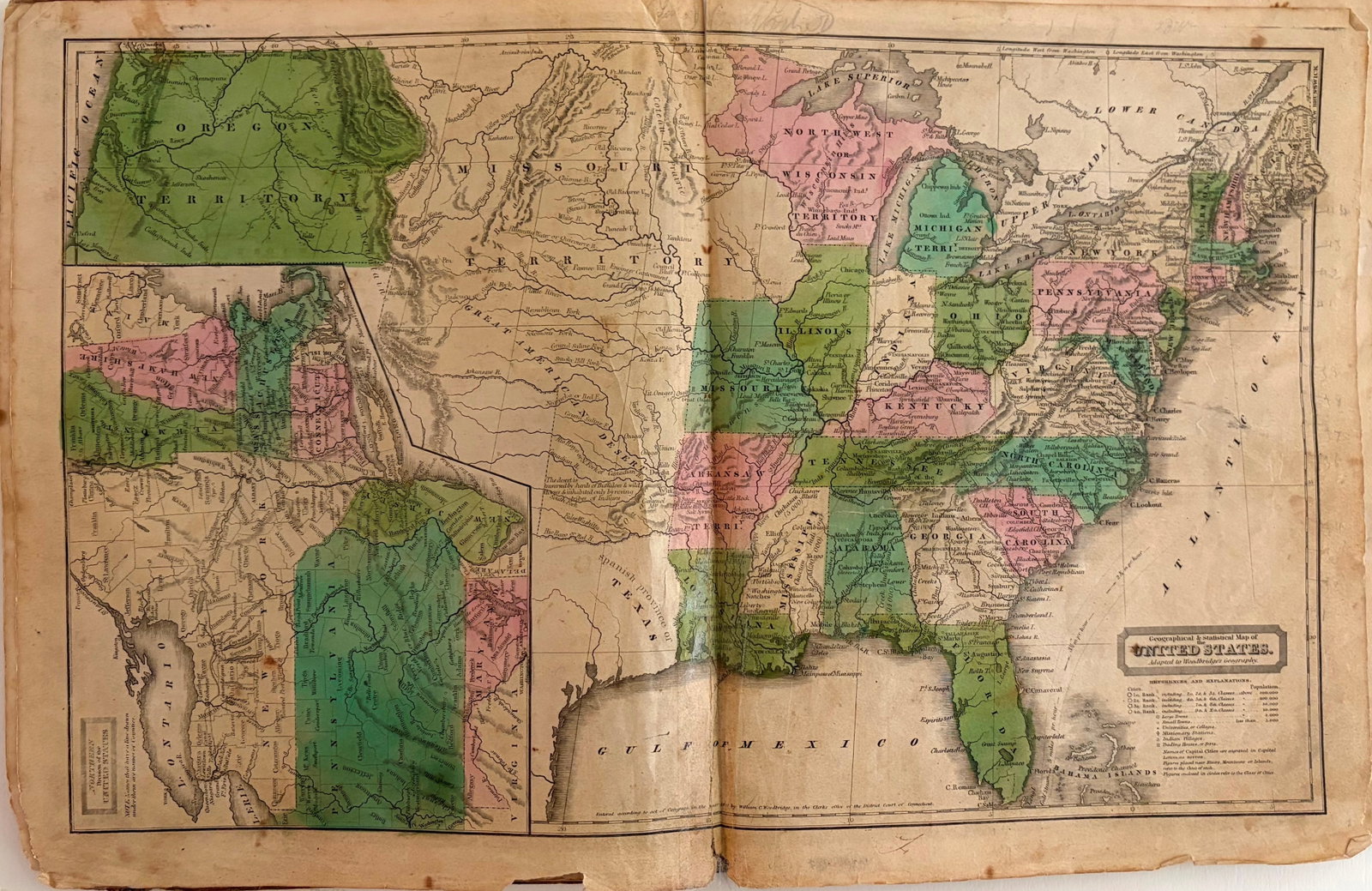 1831 Woodbridge Map of the United States -- Geographical & Statistical Map of the United States. (1 of 1)