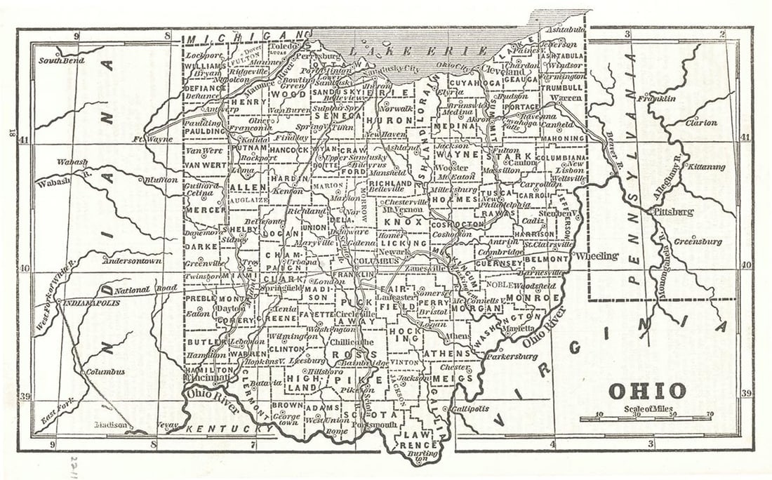 Ohio: Publication Date:1853 Title:Ohio,li>Cartographer:PHELPS, FANNING & CO. Publisher:PHELPS, FANNING & CO. Brief Description:State map from: "Fanning's illustrated gazetteer of the United States...