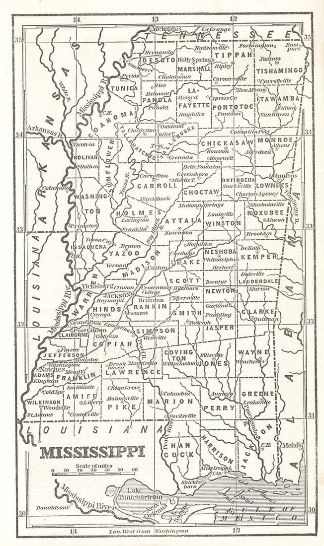 Mississippi: Publication Date:1853 Title:Mississippi,li>Cartographer:PHELPS, FANNING & CO. Publisher:PHELPS, FANNING & CO. Brief Description:State map from: "Fanning's illustrated gazetteer of the United
