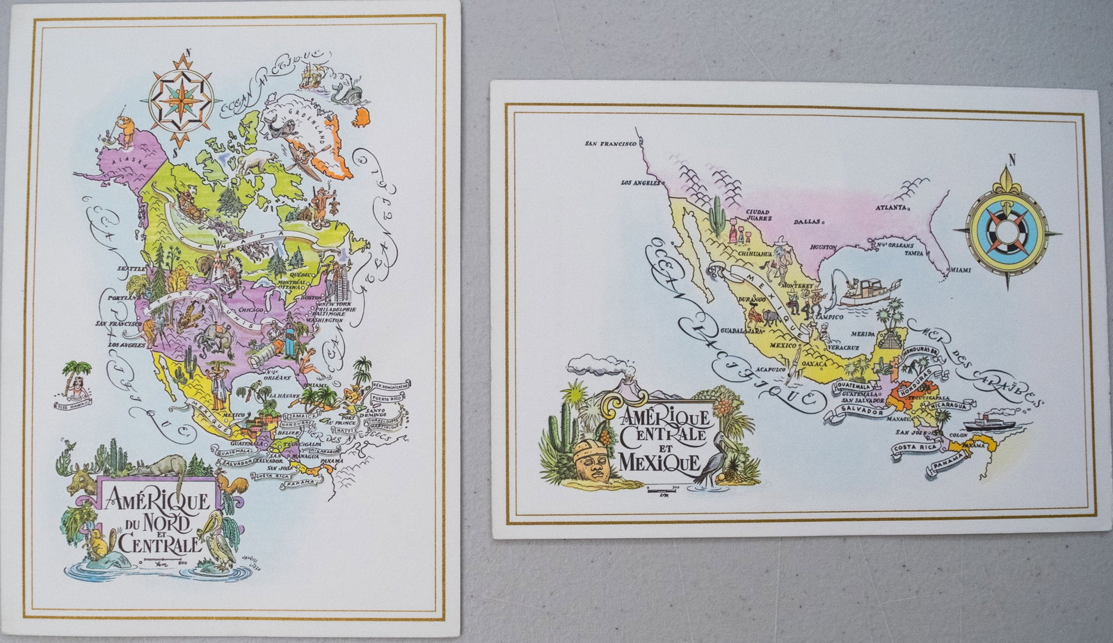 Four 1967 PanAm Maps of North America, Mexico/Caribbean, South America, Africa: Title:Four 1967 PanAm Maps of North America, Mexico/Caribbean, South America, Africa,li>Cartographer:J Liozu / PanAm Year/Place:1967 Map Dimension (in.):each 8.1 x 5.6 in. Description:This is a very a