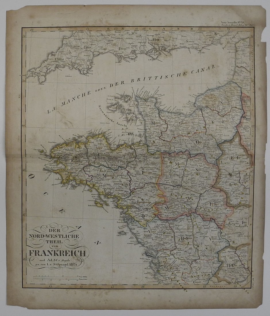 Der Nord-Westliche Theil Von Frankreich: Publication Date:1839 Title:Der Nord-Westliche Theil Von Frankreich,li>Cartographer:STUELPNAGEL, LEO v. Publisher:JUSTUS PERTHES Brief Description:nach Ad. St's Angabe gez. vom L. v. Stulpnagel.