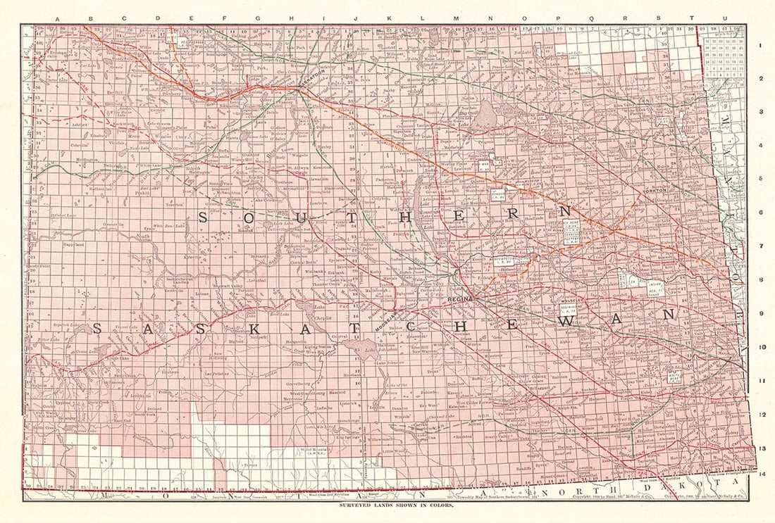 Township Map of Southern Saskatchewan (1 of 1)