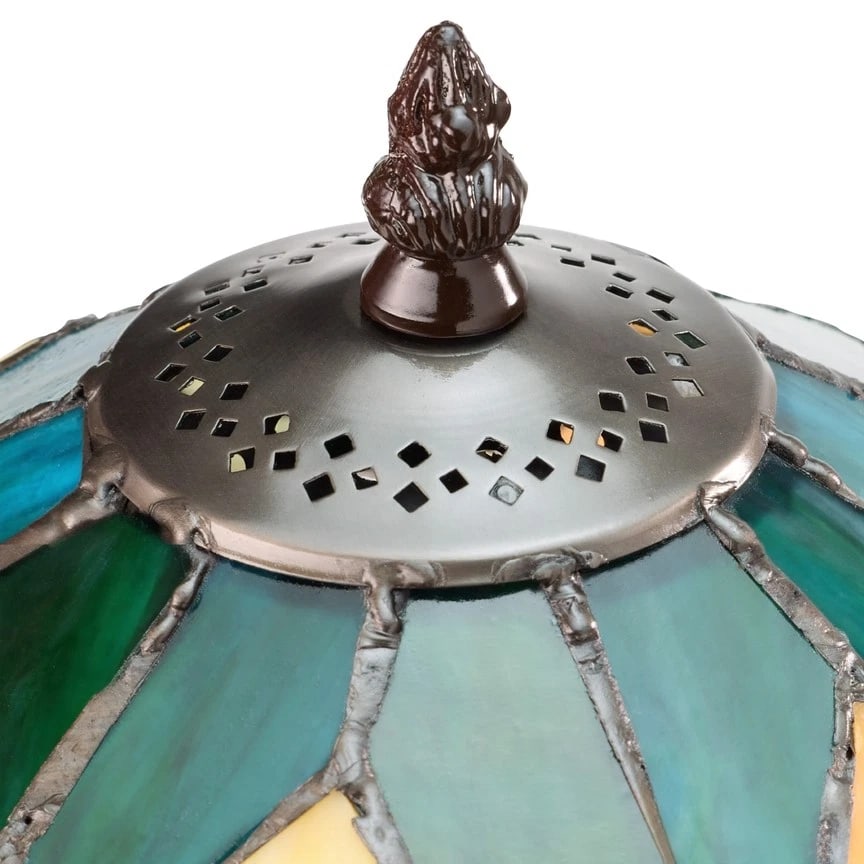 16.5"H Sunflowers Stained Glass Candlestick Table Lamp - 8