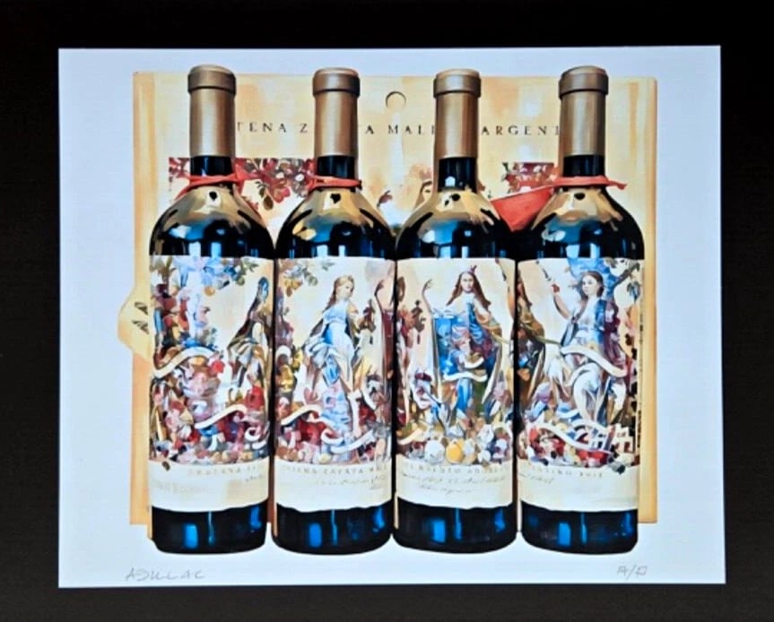 ALEXANDER DULAC | CATENA ZAPATA MALBEC Hand Signed Print Edof10 | COA - 3