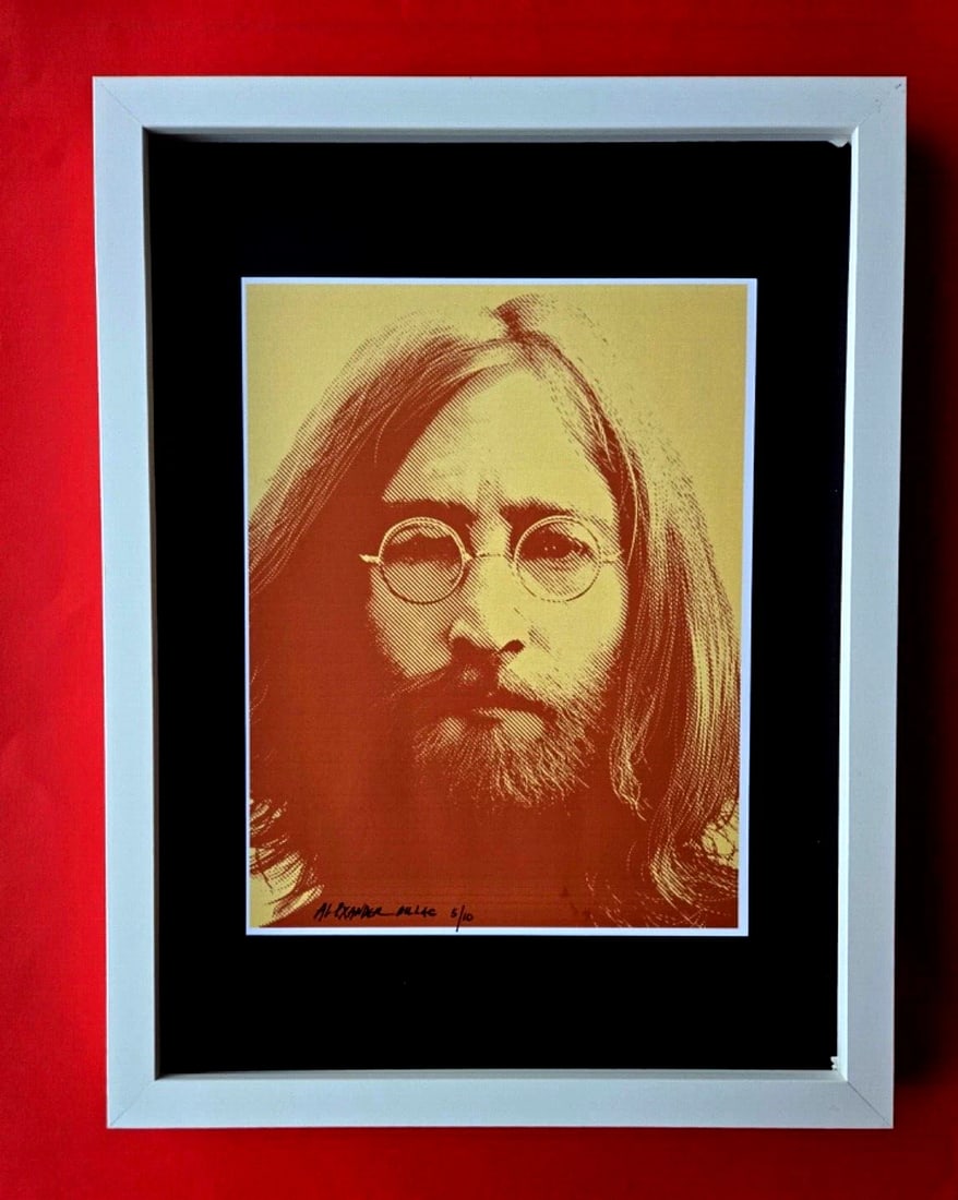 ALEXANDER DULAC | JOHN LENNON Hand Signed Authentic Print Ed.of 10 COA (1 of 3)