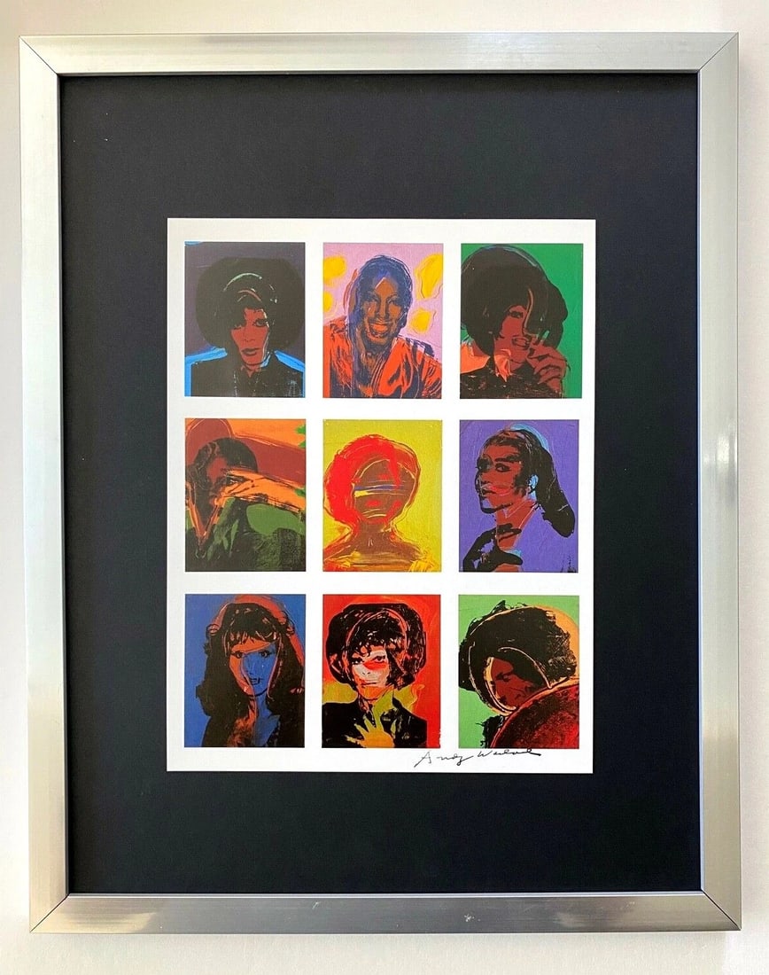 Andy Warhol | Vintage 1984 Ladies and Gent Print Signed | Framed: Up for Auction this Beautiful and Scarce Vintage 1984 Offset Lithograph after Andy Warhol "Ladies and Gentlemen" Facsimile Signature in ink Art Print is about 9 X 7 in. This piece is mounted on a 11 x