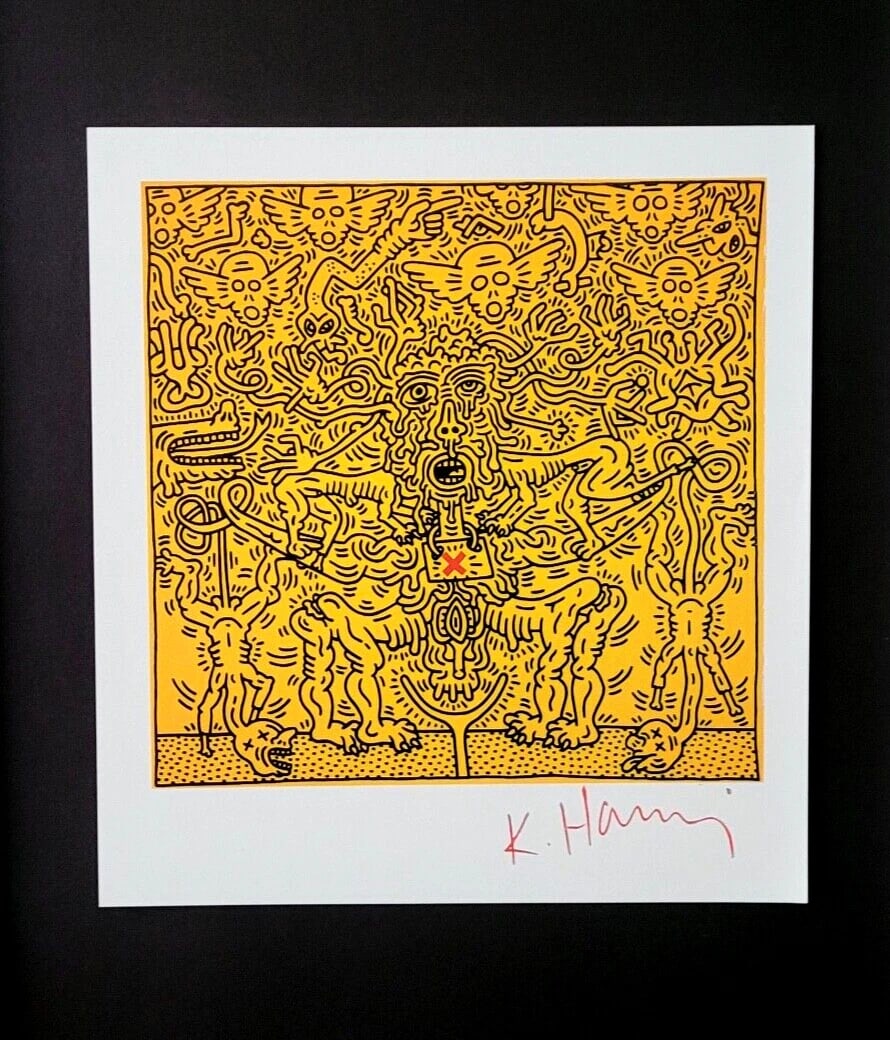 Keith Haring | Vintage Print Signed | Mounted & Framed in Silver - 2