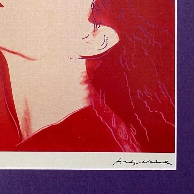 ANDY WARHOL | SONIA RYKIEL SIGNED VINTAGE PRINT MATTED AND FRAMED - 2