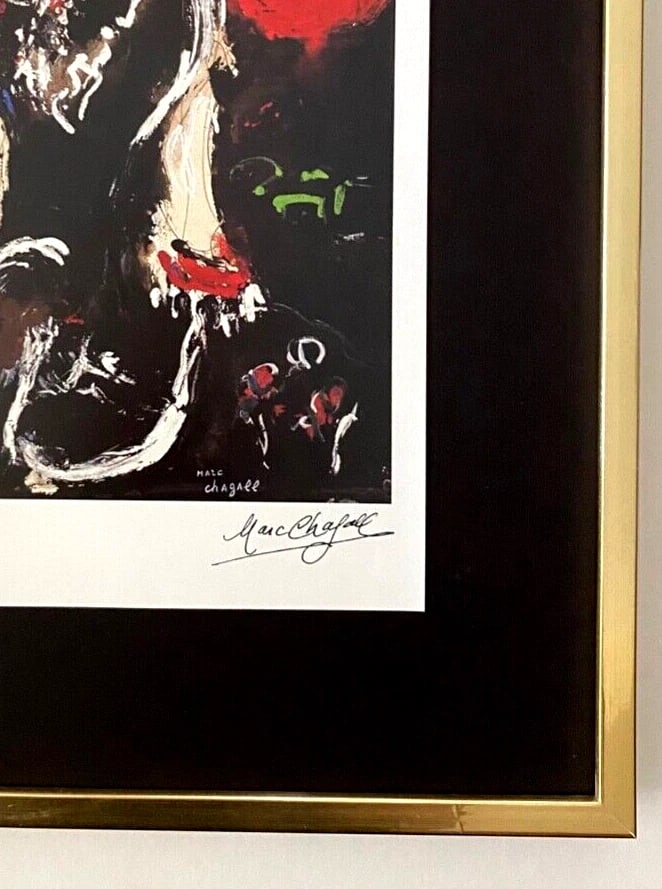 MARC CHAGALL | VINTAGE 1985 | SIGNED PRINT | MOUNTED AND FRAMED - 2