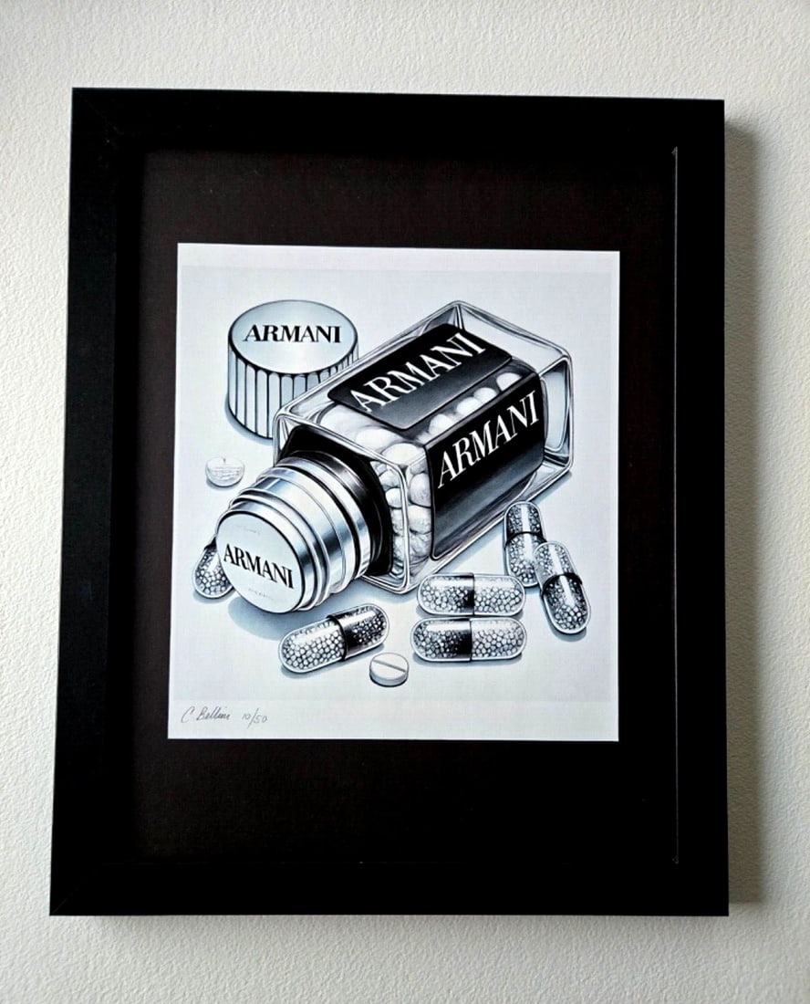 Chiara Bellini + " ARMANI Comfort Pills" Hand Signed Print Ltd Ed | COA (1 of 4)