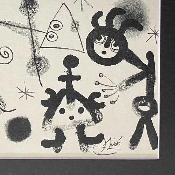 Joan Miro | Vintage 1983 Signed Colorful Print | Mounted and Framed - 2