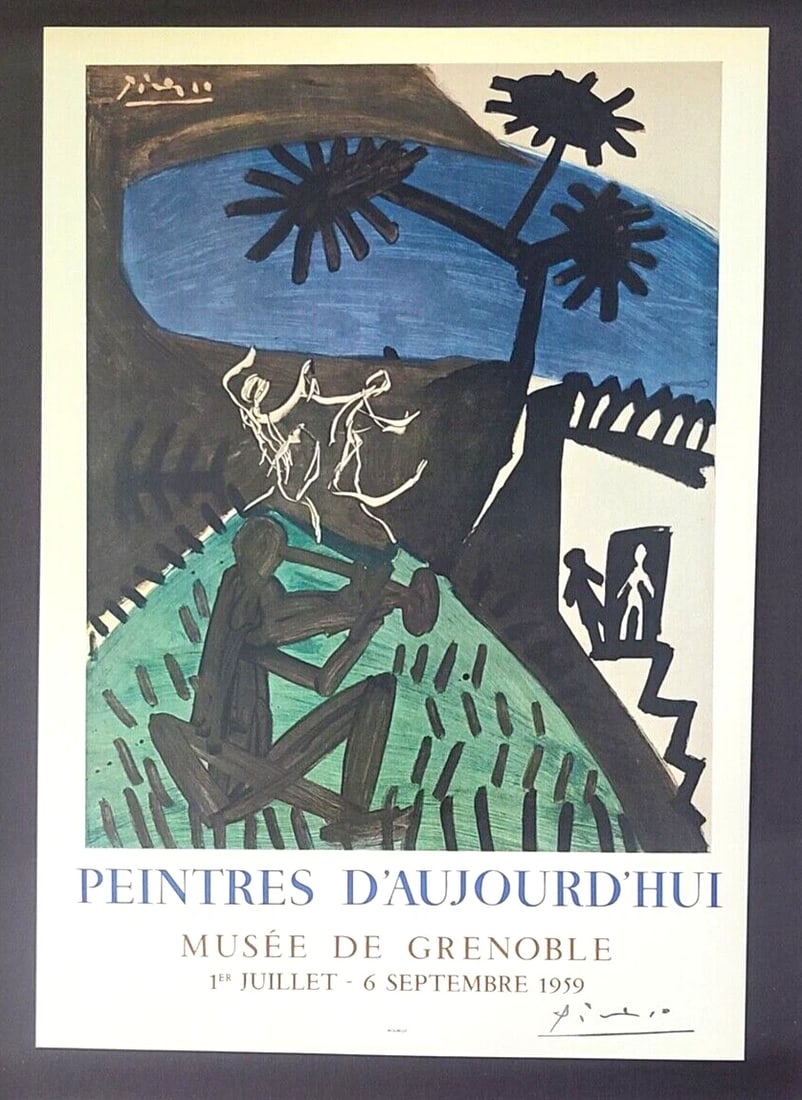 1967 Pablo Picasso Print + Signed Poster – Mounted, Framed & Ready to Own! - 2